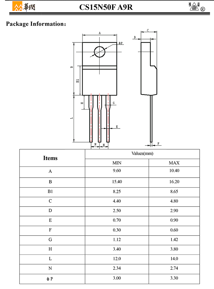 CS15N50F A9R-9